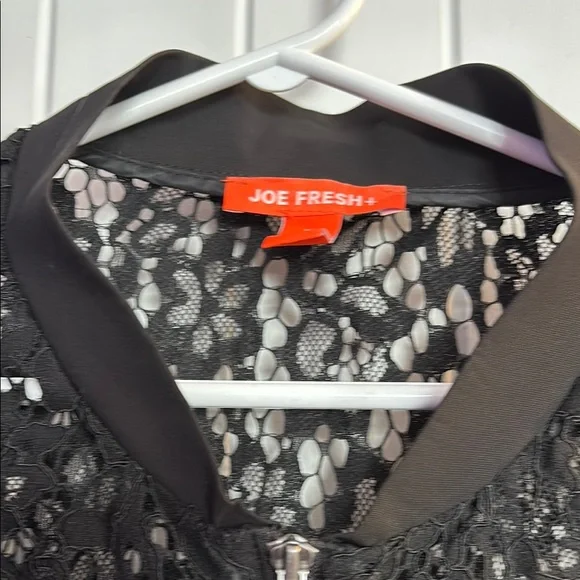 Joe Fresh Black Lace Bomber Jacket - Picture 2 of 3